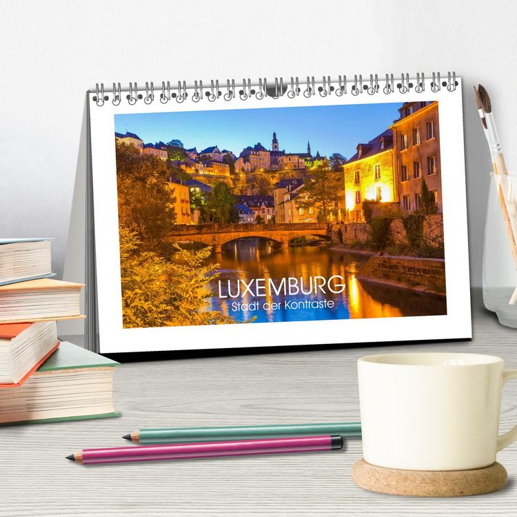 Produktbild: LUXEMBURG Stadt der Kontraste (Tischkalender 2026 DIN A5 quer), CALVENDO Monatskalender