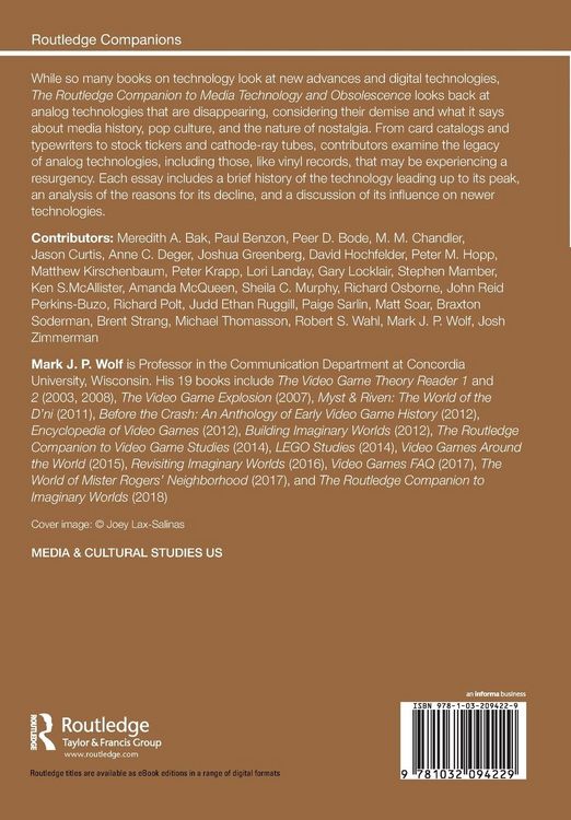 Produktbild: The Routledge Companion to Media Technology and Obsolescence