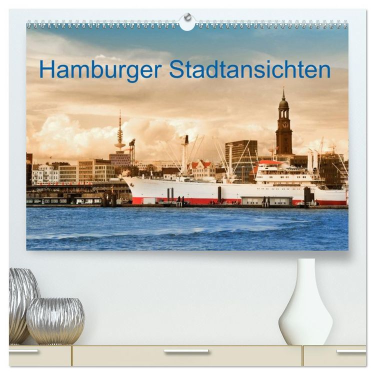 Produktbild: Hamburger Stadtansichten (hochwertiger Premium Wandkalender 2026 DIN A2 quer), Kunstdruck in Hochglanz
