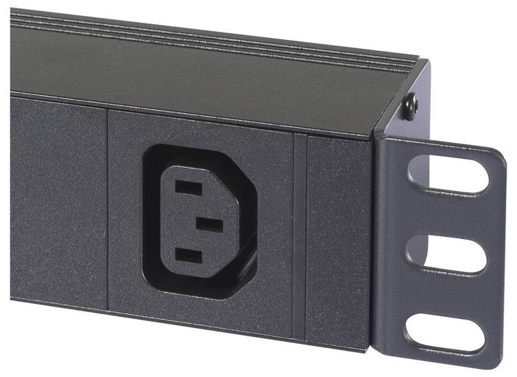 Produktbild: Sygonix SY-6736980 Steckdosenleiste 19 Zoll 6fach Schwarz Schutzkontakt 1St.