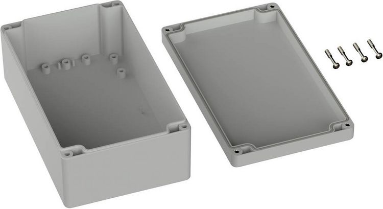 Produktbild: TRU COMPONENTS TC-9065636 Industrie-Geh&auml;use 200 x 120 x 75 ABS Lichtgrau (RAL 7035) 1St.