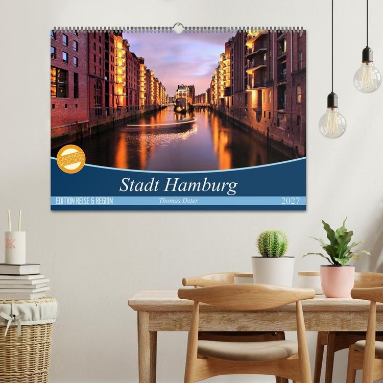 Produktbild: Stadt Hamburg (Wandkalender 2027 DIN A2 quer), CALVENDO Monatskalender