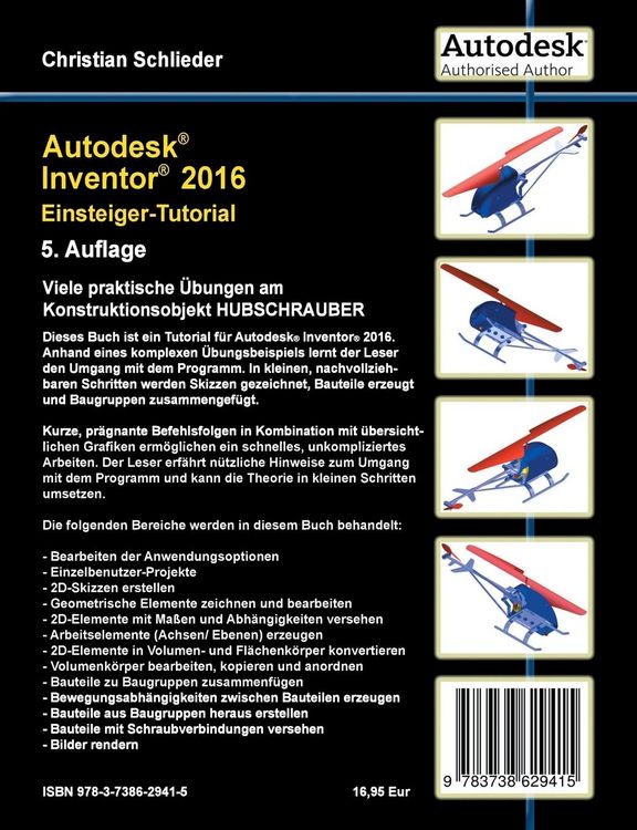 Produktbild: Autodesk Inventor 2016 - Einsteiger-Tutorial Hubschrauber