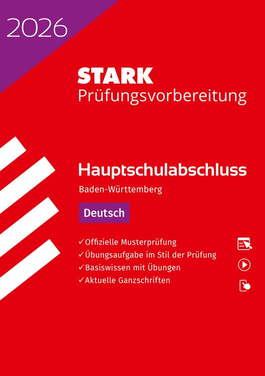 Produktbild: STARK Deutsch - Hauptschulabschluss 2026 BW - Pr&uuml;fungsvorbereitung