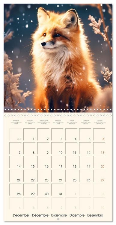 Produktbild: Les renards, des cr&eacute;atures si mignonnes (Calendrier mural carr&eacute; 2026 30x30 cm) Calendrier double avec une page pour vos prises de notes