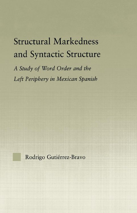 Produktbild: Structural Markedness and Syntactic Structure