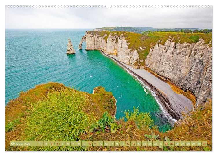 Produktbild: Ausblicke am Meer in der Bretagne und Normadie (hochwertiger Premium Wandkalender 2026 DIN A2 quer), Kunstdruck in Hochglanz