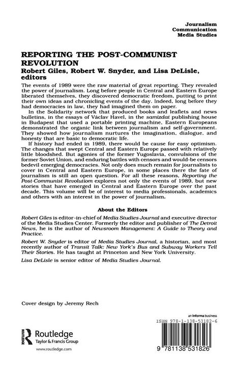 Produktbild: Reporting the Post-communist Revolution