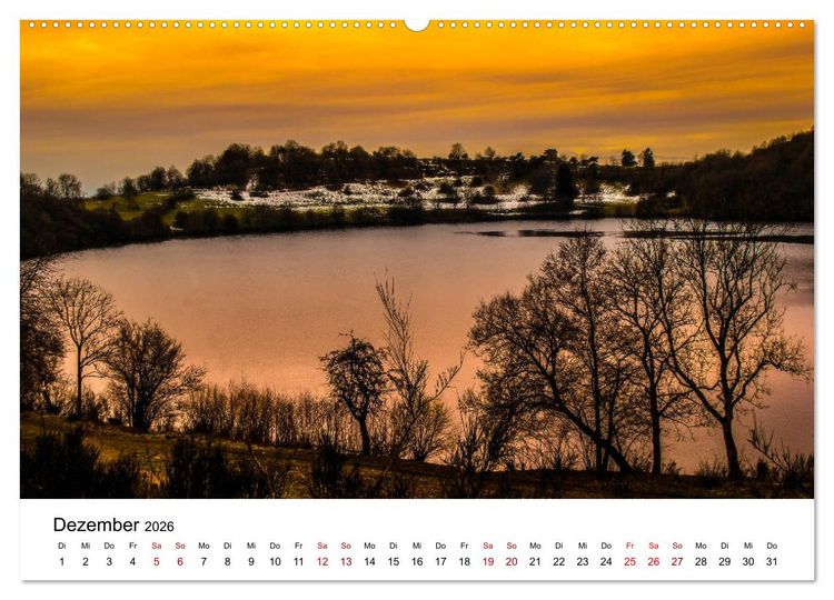 Produktbild: Sehenswertes in der Eifel - Die sch&ouml;nsten Maare (hochwertiger Premium Wandkalender 2026 DIN A2 quer), Kunstdruck in Hochglanz