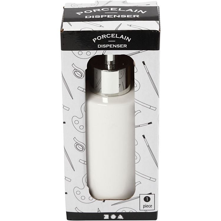 Produktbild: Creativ Company Seifenspender, H 16,5 cm, D 5,5 cm, 150 ml, Wei&szlig;, 1 Stk
