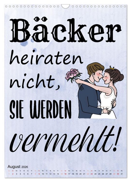 Produktbild: B&auml;ckerspr&uuml;che (Wandkalender 2026 DIN A3 hoch), CALVENDO Monatskalender