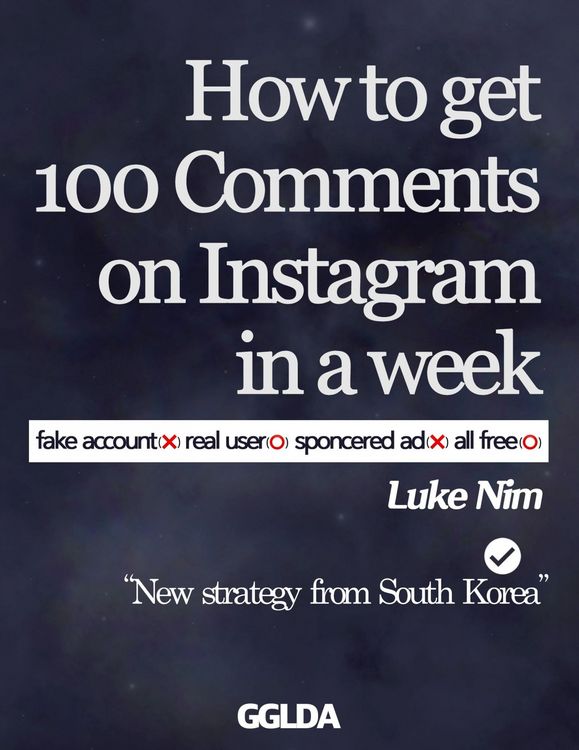 Produktbild: How to Get 100 Comments on Instagram in a Week