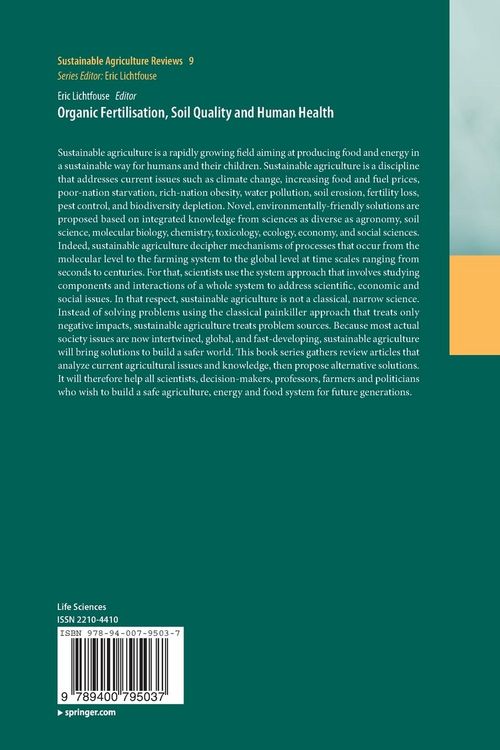 Produktbild: Organic Fertilisation, Soil Quality and Human Health