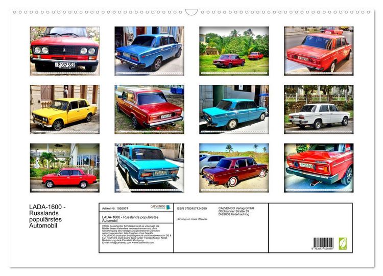 Produktbild: LADA-1600 - Russlands popul&auml;rstes Automobil (Wandkalender 2026 DIN A2 quer), CALVENDO Monatskalender