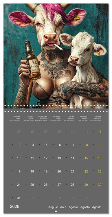 Produktbild: Silly cows - Terribly charming characters (Wall Calendar 2026 12 &times; 12 Inch) CALVENDO 12 Month Wall Calendar