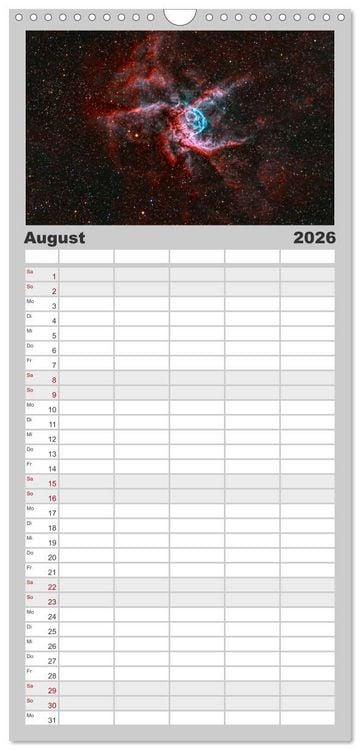 Produktbild: Familienplaner 2026 - Deepsky XVII mit 5 Spalten (Wandkalender, 21 x 45 cm) CALVENDO
