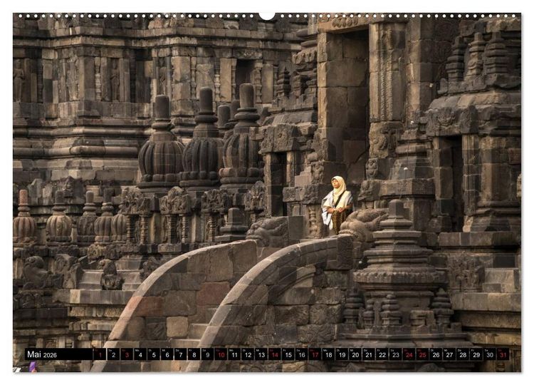 Produktbild: Yogyakarta - Indonesien (hochwertiger Premium Wandkalender 2026 DIN A2 quer), Kunstdruck in Hochglanz