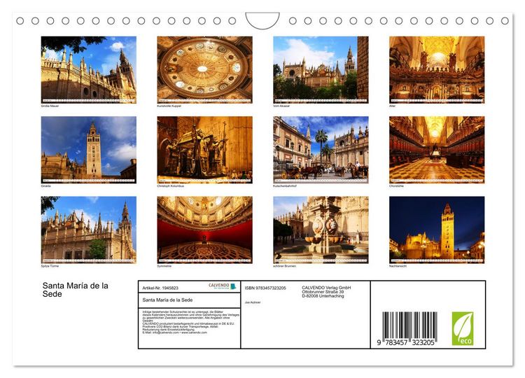 Produktbild: Santa Mar&iacute;a de la Sede (Wandkalender 2026 DIN A4 quer), CALVENDO Monatskalender