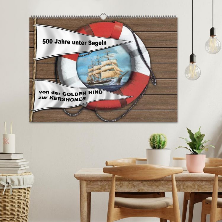 Produktbild: 500 Jahre unter Segeln - von der GOLDEN HIND zur KERSHONES (Wandkalender 2026 DIN A2 quer), CALVENDO Monatskalender