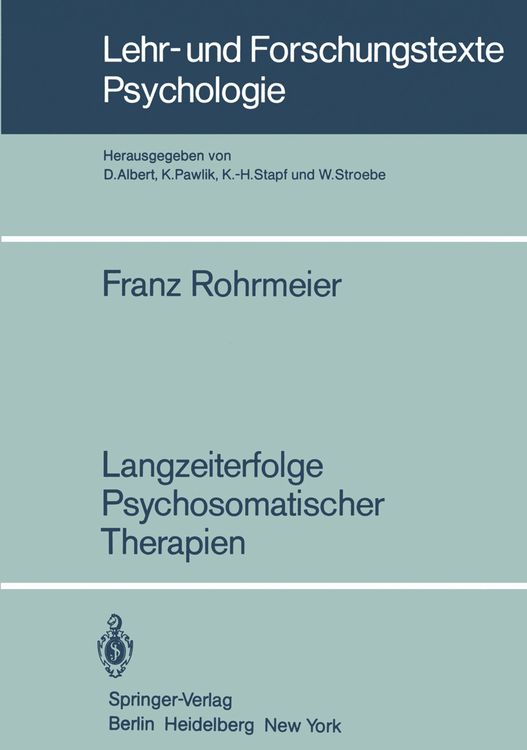 Produktbild: Langzeiterfolge Psychosomatischer Therapien