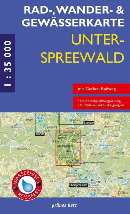 Produktbild: Unterspreewald 1 : 35 000. Rad-, Wander- und Gewässerkarte