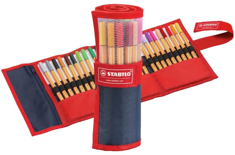 Produktbild: STABILO Fineliner -   point 88 - 25er Rollerset - mit 25 verschiedenen Farben