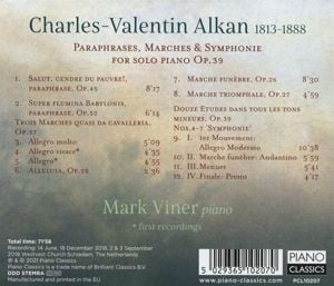 Produktbild: Alkan:Paraphr.,Marches &Symph.For Solo Piano op.39