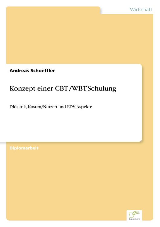Produktbild: Konzept einer CBT-/WBT-Schulung