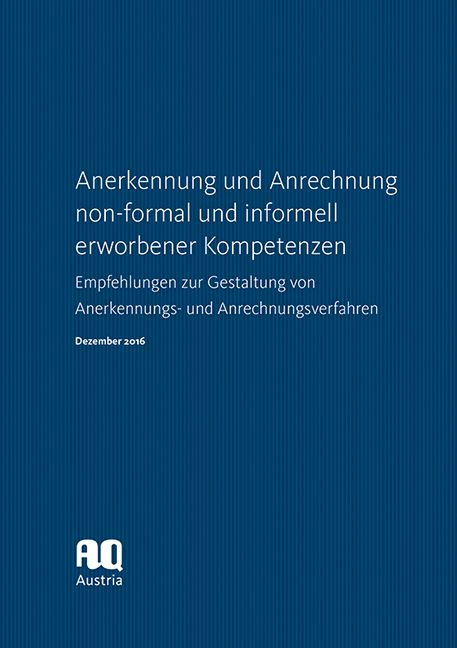 Produktbild: Anerkennung und Anrechnung non-formal und informell erworbener Kompetenzen