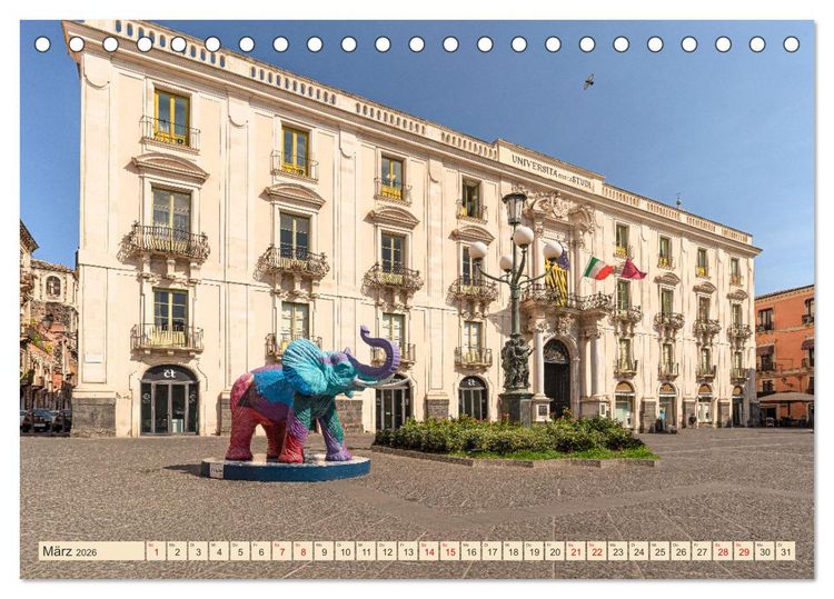 Produktbild: Sizilien, &Auml;tna-Catania-Cefalu-Messina-Syrakus-Taormina-Tindari (Tischkalender 2026 DIN A5 quer), CALVENDO Monatskalender