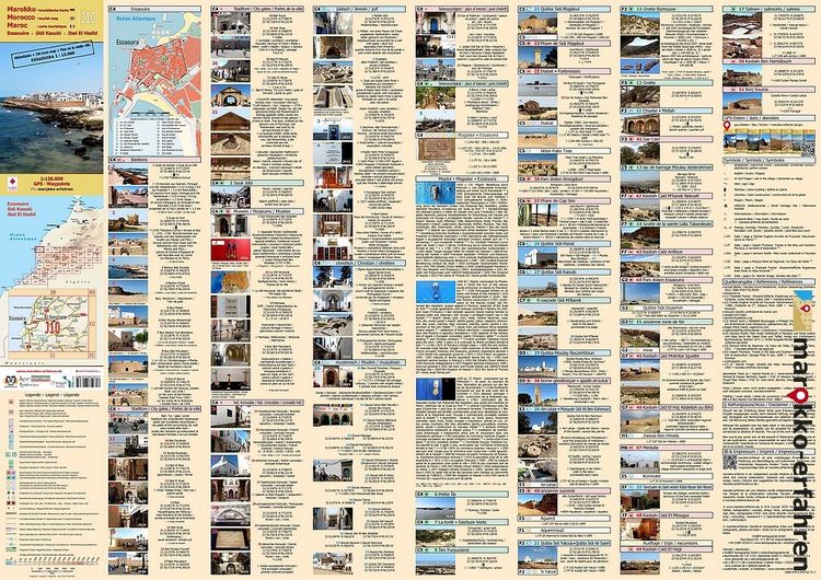 Produktbild: J10: Essaouira - Sidi Kaouki - Jbel El Hadid + Altstadtplan Essaouira