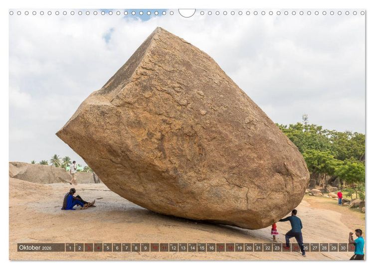 Produktbild: Indien - Mahabalipuram (Wandkalender 2026 DIN A3 quer), CALVENDO Monatskalender