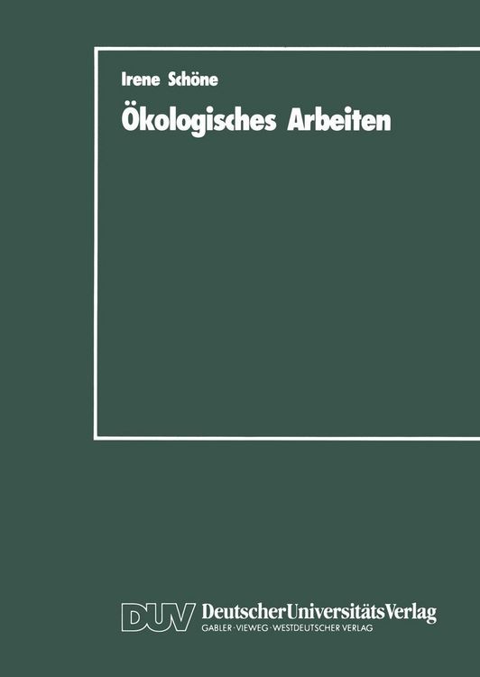 Produktbild: &Ouml;kologisches Arbeiten