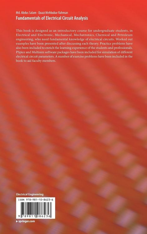 Produktbild: Fundamentals of Electrical Circuit Analysis