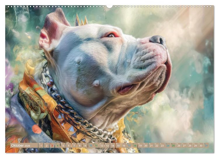 Produktbild: Punkerhunde - Witzige Illustrationen (Wandkalender 2026 DIN A2 quer), CALVENDO Monatskalender