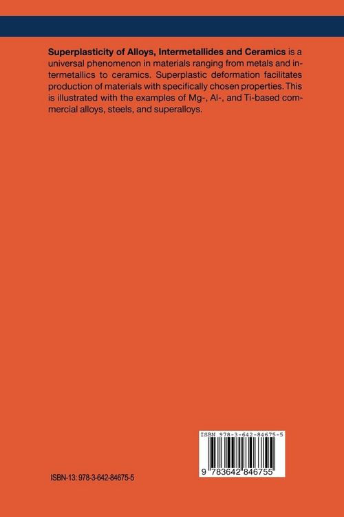 Produktbild: Superplasticity of Alloys, Intermetallides and Ceramics