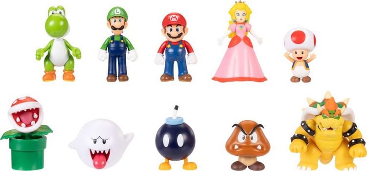 Produktbild: Nintendo Super Mario Figuren 10er Set Freunde und Feinde, 6,5 cm