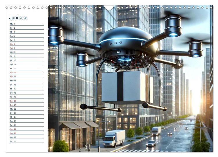 Produktbild: Roboter im Einsatz - Digitale Vernetzung und die Zukunft der Arbeit (Wandkalender 2026 DIN A3 quer), CALVENDO Monatskalender