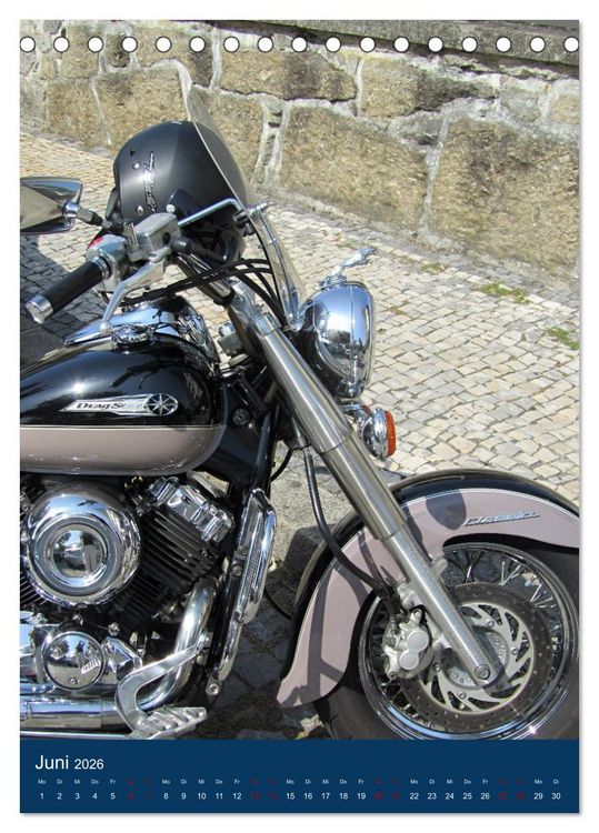 Produktbild: Mein Motorradkalender (Tischkalender 2026 DIN A5 hoch), CALVENDO Monatskalender