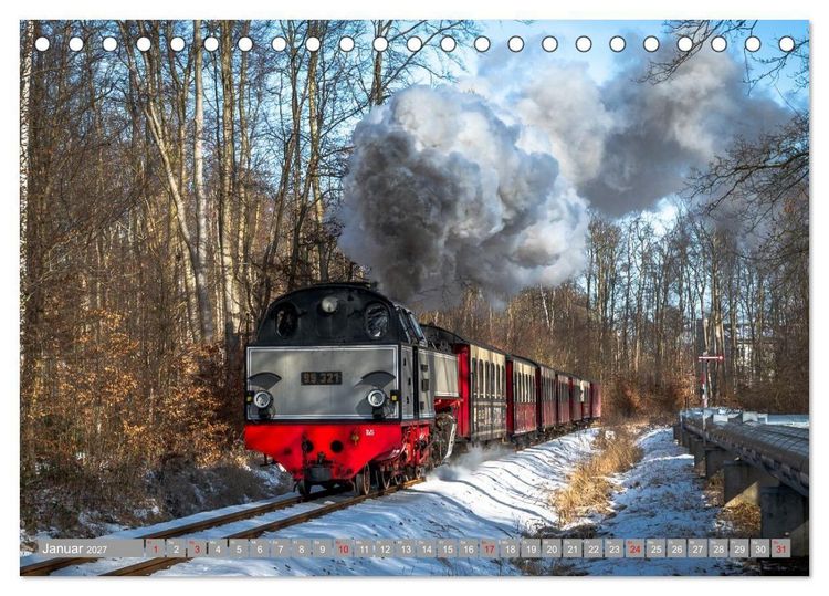 Produktbild: Molli- Mecklenburgische B&auml;derbahn (Tischkalender 2027 DIN A5 quer), CALVENDO Monatskalender