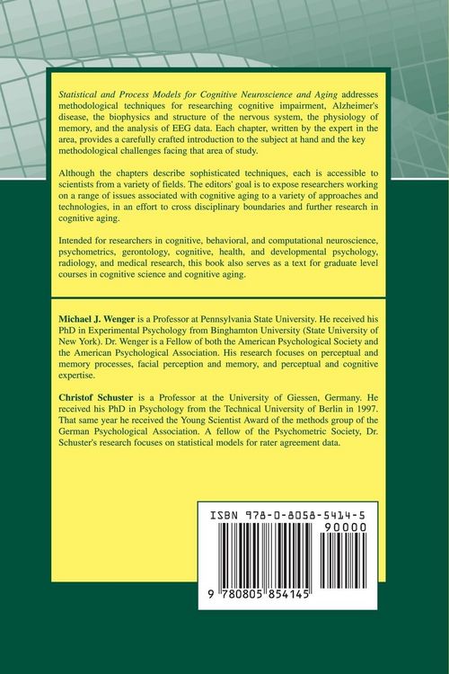 Produktbild: Statistical and Process Models for Cognitive Neuroscience and Aging