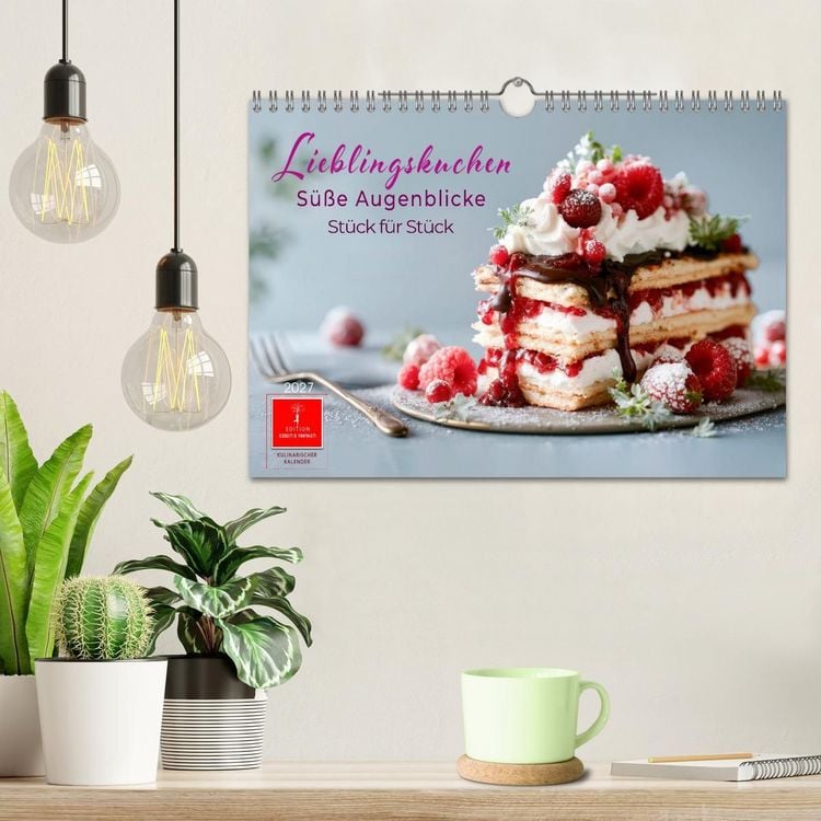 Produktbild: Lieblingskuchen - S&uuml;&szlig;e Augenblicke (Wandkalender 2027 DIN A4 quer), CALVENDO Monatskalender