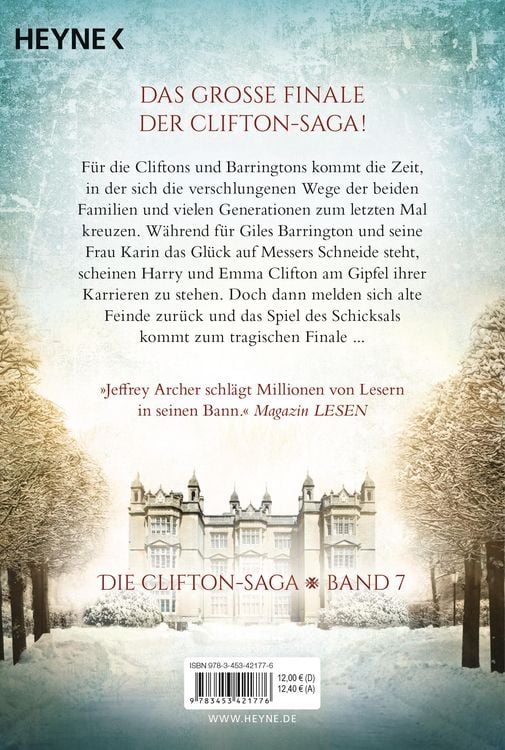 Produktbild: Winter eines Lebens / Clifton-Saga Band 7