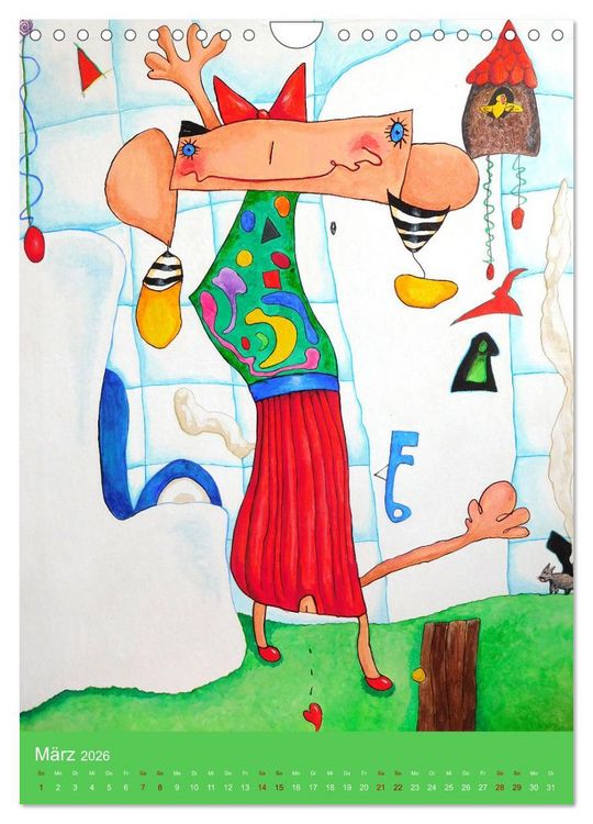 Produktbild: RABUNTEL KIND und KUNST inszeniert von KATHRIN SCHWERTNER (Wandkalender 2026 DIN A4 hoch), CALVENDO Monatskalender