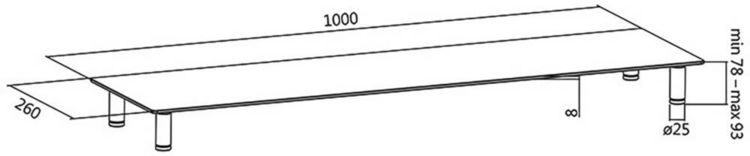 Produktbild: LogiLink Monitor-Erh&ouml;hung BP0060 1 Display(s) Transparent H&ouml;henverstellbar