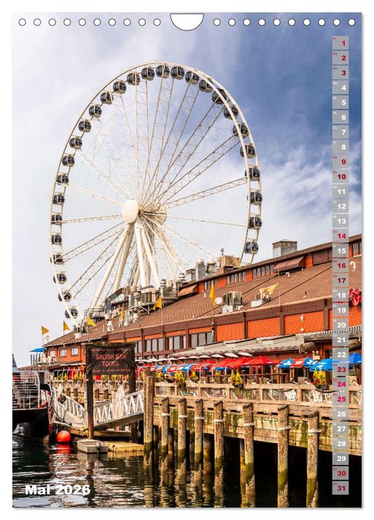 Produktbild: SEATTLE Imposante Stadt- und Naturimpressionen (Wandkalender 2026 DIN A4 hoch), CALVENDO Monatskalender