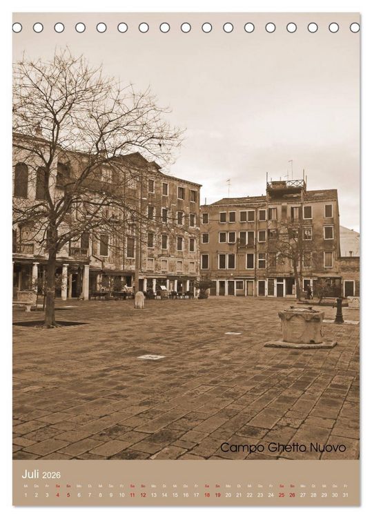 Produktbild: Das Ghetto Venedigs (Tischkalender 2026 DIN A5 hoch), CALVENDO Monatskalender