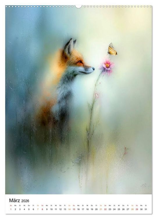 Produktbild: Tiere im Schleier der Zeit (Wandkalender 2026 DIN A2 hoch), CALVENDO Monatskalender