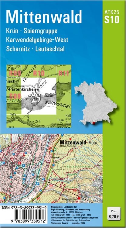 Produktbild: Mittenwald 1:25 000