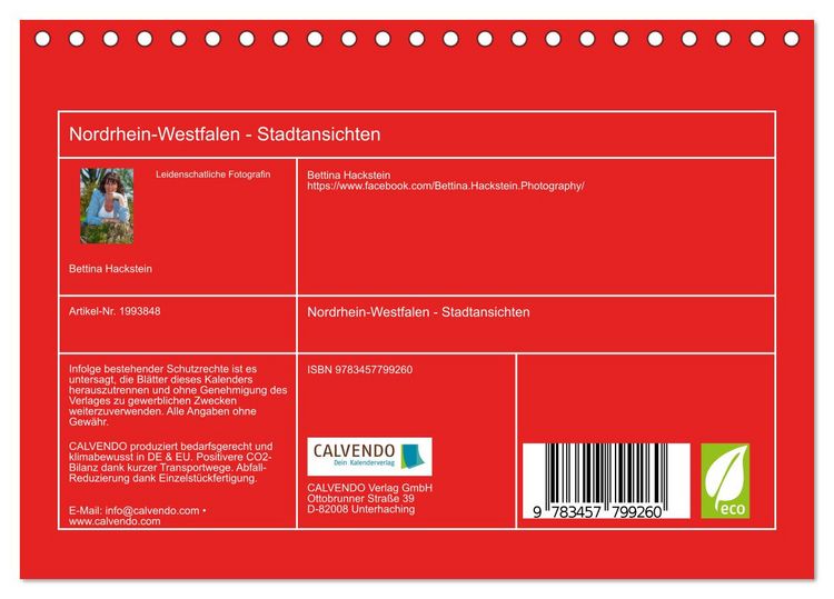 Produktbild: Nordrhein-Westfalen - Stadtansichten (Tischkalender 2026 DIN A5 quer), CALVENDO Monatskalender